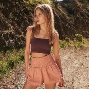 Free People The Way Home Short in Brushed Apricot Women’s Large NWOT